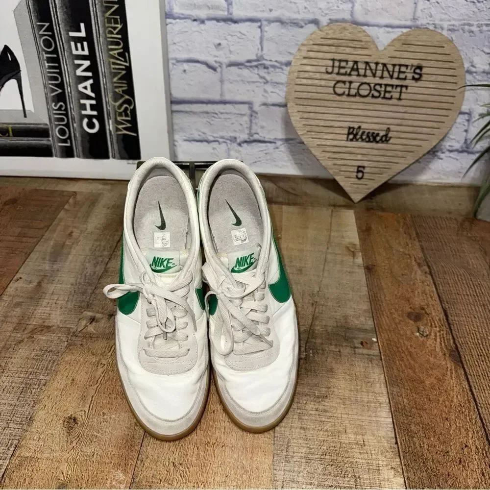 Nike Killshot 2 Lucid Green White Leather Sneakers Shoes 432997-111 Size 10.5